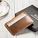 NUOYOU Handmade Genuine Leather Card Case Slim Handy Gift RFID Blocking Card Holder Minimalist Wallet for Men & Women Front Pocket Credit Card Holder Gift Package (Light Brown)