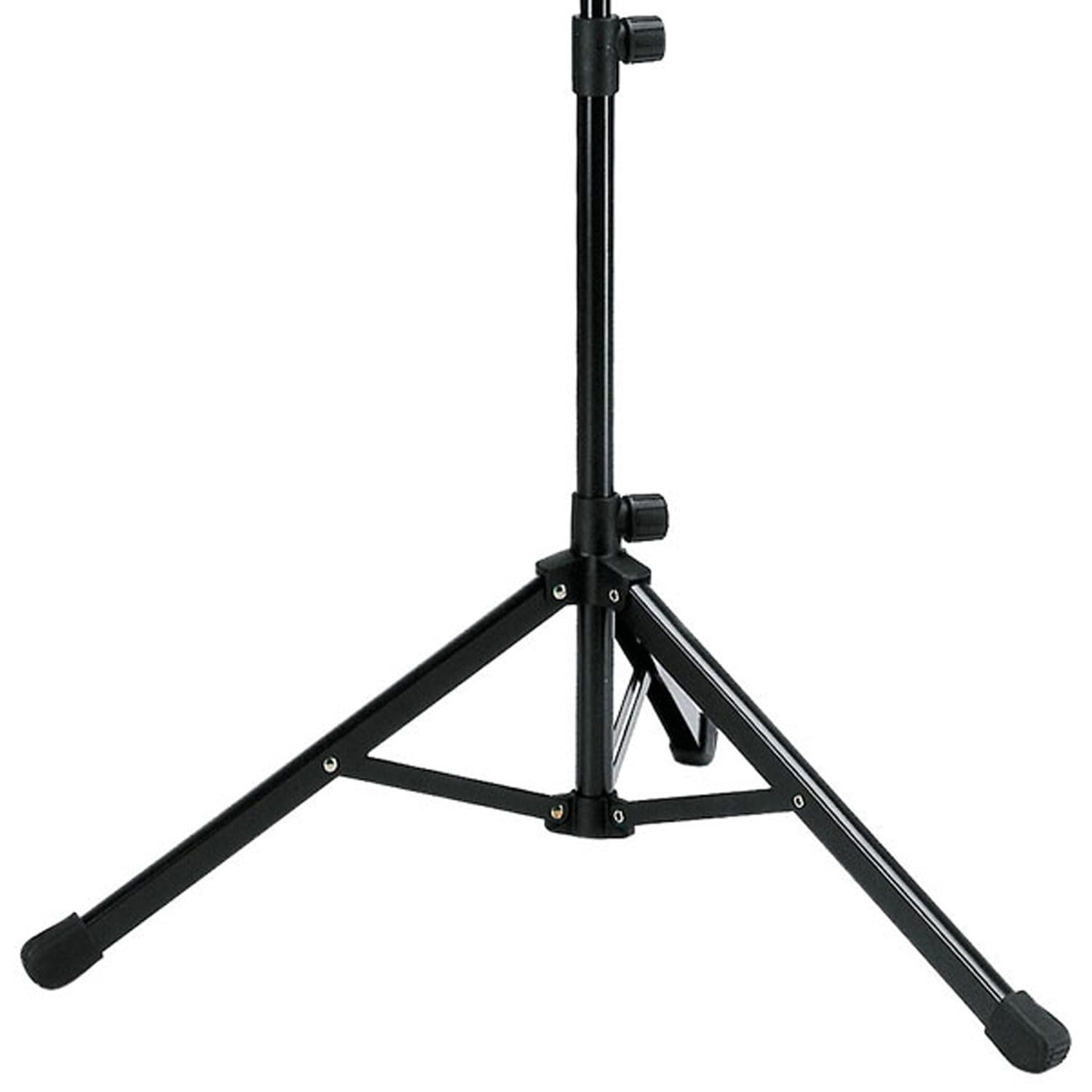 K-M 10810 Notenpult aus Stahl Schwarz mit 4 keepdrum Notenklammern