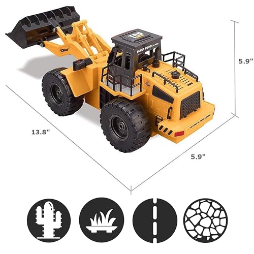 image for Top Race 6 Channel Full Functional Front Loader RC Remote Control Cons