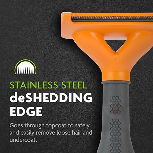 Image of FURminator Ultimate Dog deShedding Bundle (Set of 2) | Includes Medium Dog /Long Hair deShedding Tool & Rinse-Free deShedding Spray, For Dogs 25-50 lb, Use Weekly to Reduce Shedding
