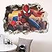 PMSMT Dessin animé Spiderman Stikers pour la décoration Murale vinyles Seul Homme libérer des compétences papiers Peints Mural intérieur Chambre Enfants Chambre décor