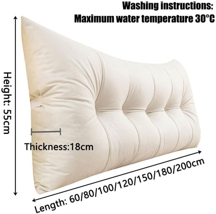 Housse de coussin de tête de lit amovible lavable pour protéger et décorer