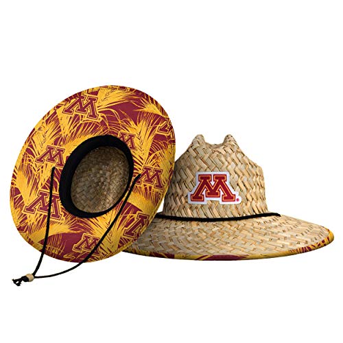 Image of FOCO Men's NCAA College Team Logo Floral Straw Sun Hat