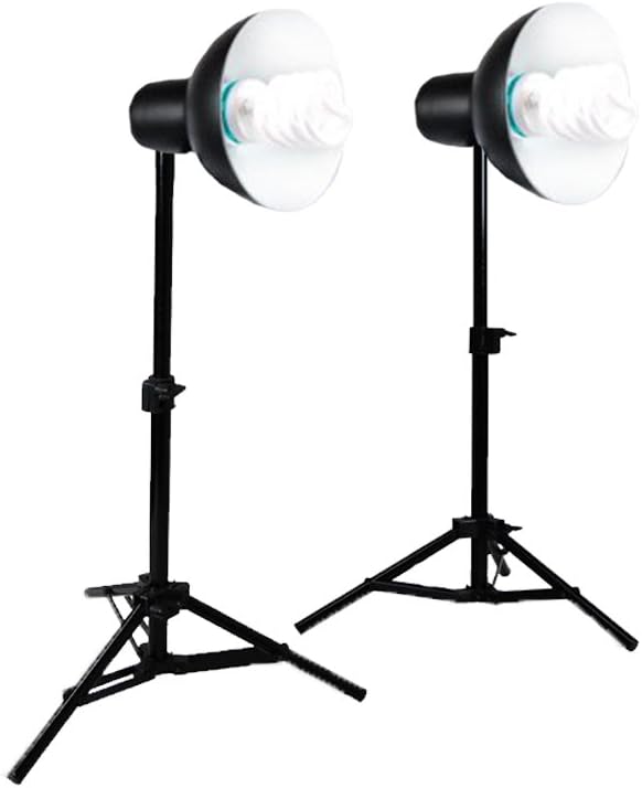 LoadStone Studio Photography Lighting Kit Photographic Continuous Output Lighting, Black, White, Silver, Gold (V-PL1105)