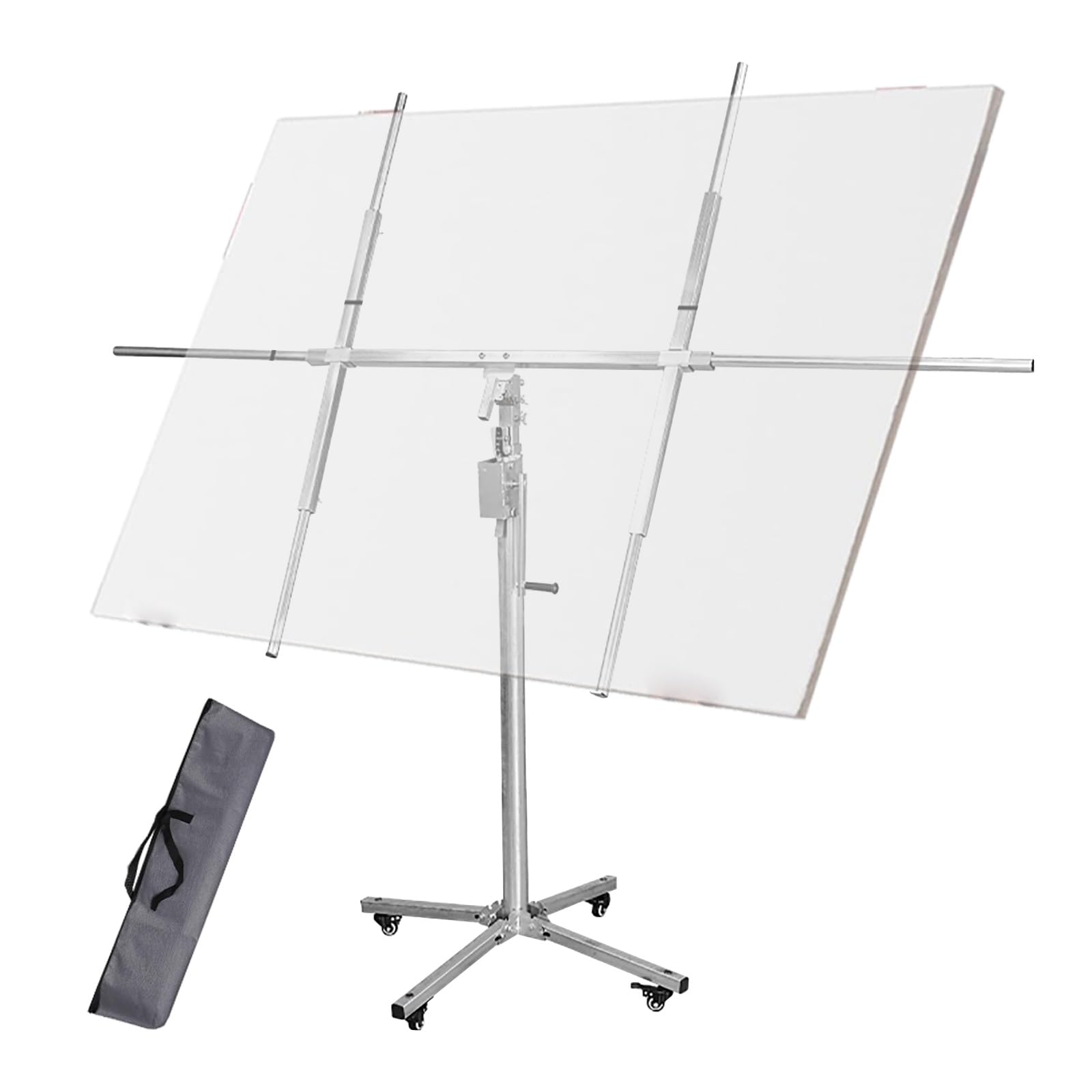 Drywall Lift Panel Hoist Dry Wall Rolling Panel - Drywall Panel Hoist Jack for Ceiling With 4 Lockable Wheels - 3.2m 3.8m Tall Sheetrock Lift Drywall Lift Heavy Duty for Home Improvement(H 3.8m/12.4ft