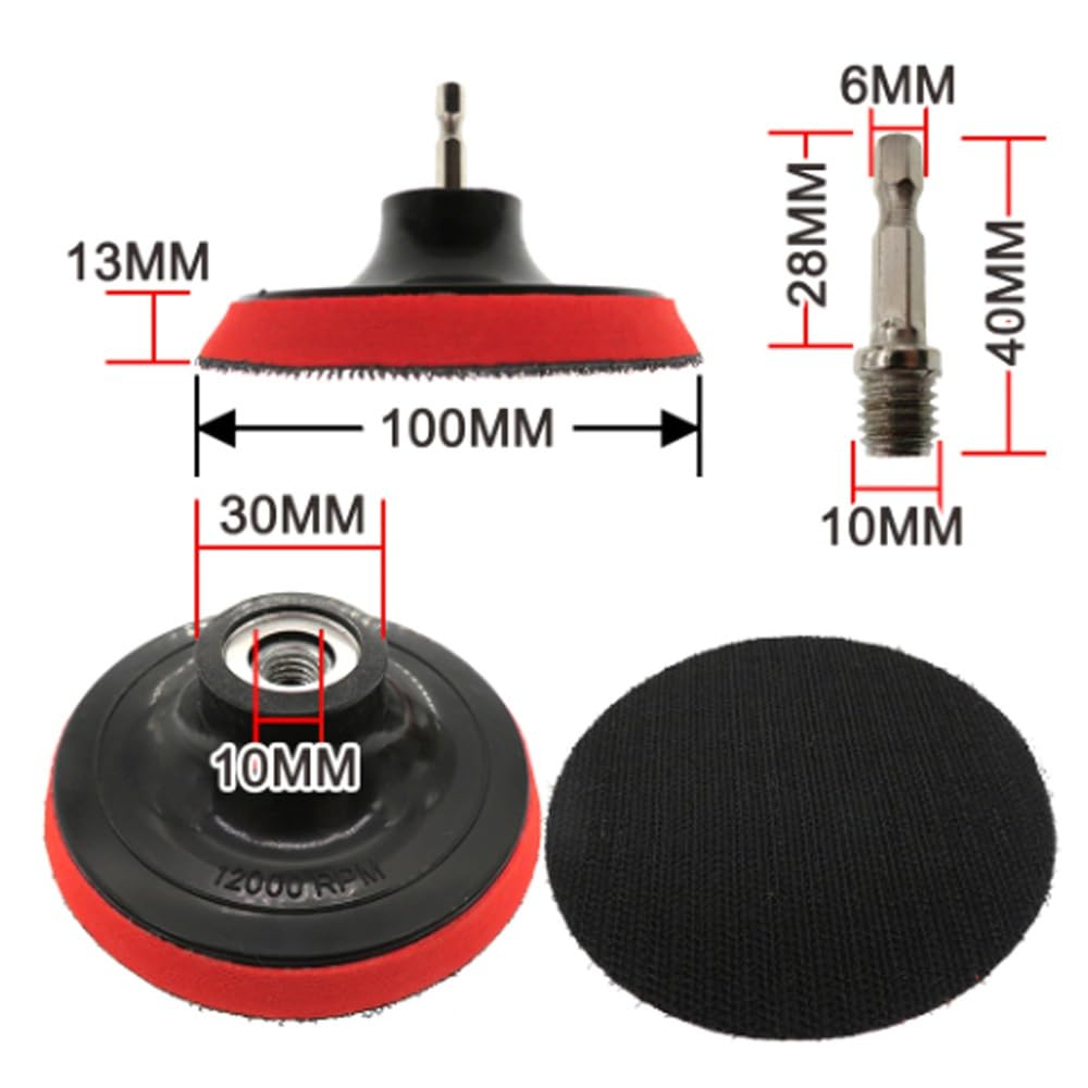 Set di dischi abrasivi da 100 mm