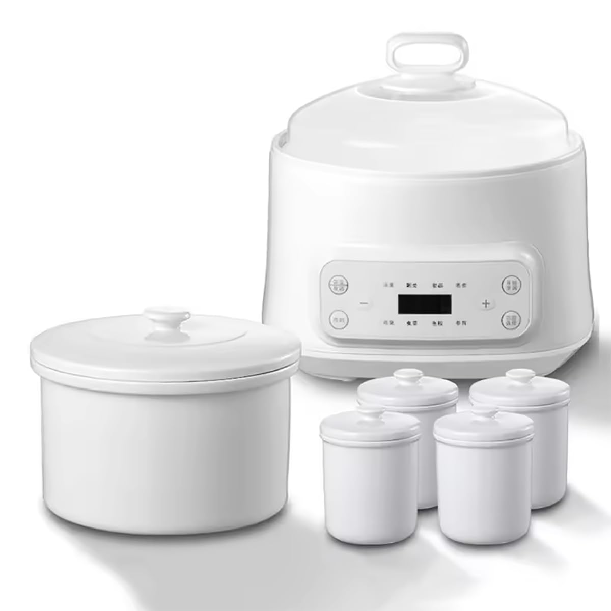 Smart Electric Stew Pot 3L Ceramic Soup Porridge Cooker 300W Compact Cooker with 4 0 4L Small Pots