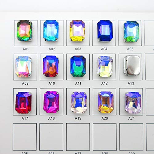 Amazon.com: DS-88451 AB Colors Silver Claw Rectangle Shape