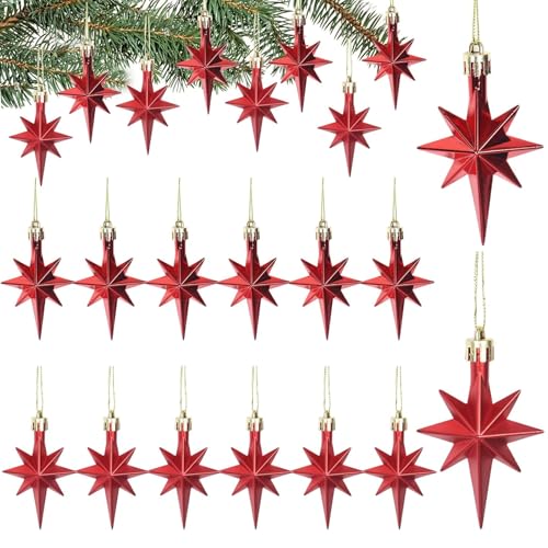 Weihnachtsdeko Rot, 12 Stück Weihnachtsbaum Deko, Christbaumschmuck...