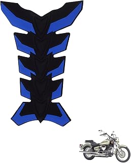 1PCS motorcycle tank protector rubber fishbone sticker Compatible with Yamaha XVS DRAG STAR 125 2001-Present,good flexibility, durable, wear-resistant,waterproof(Blue)
