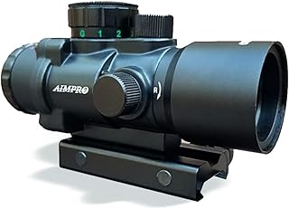 Compact Prism Rifle Scope Small Durable and Precise 3.5 x 30mm Etched Illuminated Reticle - AIMPRO