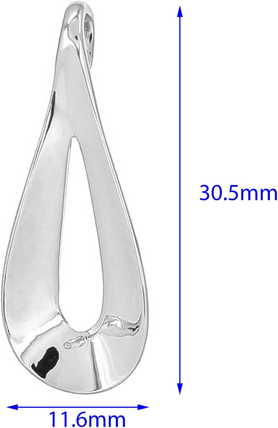 egemmall Sterling Silver Treadrop Pendant Bail Pearl/Bead Holder Mount For DIY Jewelry Pendant