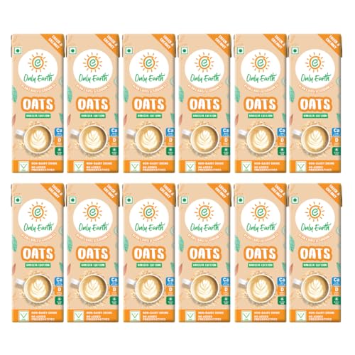 Image of Only Earth Oats Drink Barista Edition | Unsweetened Drink | Lactose Free | Preservatives Free | Plant Based | Dairy Alternative | Source of Calcium | Source of Vitamin D, B1, B2 & B12 | 180ML (Pack of 12)