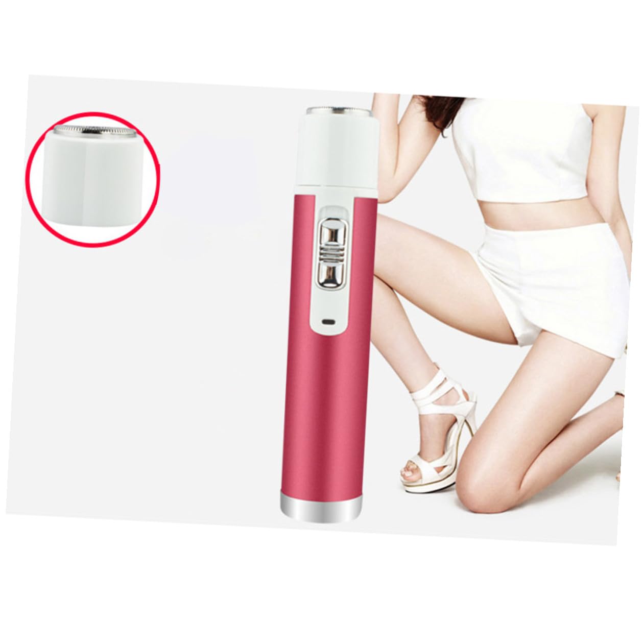 Depiladora Facial Mujer Recargable 400mah 3w en Aleación de Aluminio