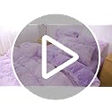 Shaggy Fluffy Tie Dye Lilac Comforter Cover Twin Set – Faux Fur Shaggy Tie Dye Lilac Bedding 2-Piece Set (1 Plush Duvet Cover + 1 Furry Pillow Sham) Cozy Bed Set