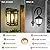 2 Packs Dusk to Dawn Outdoor Wall Lighting 9.76'', Exterior Light Fixture Wall Mount for House Front Porch Light, Black Anti-Rust Modern Outdoor Lantern with Tempered Glass Shade for Garage