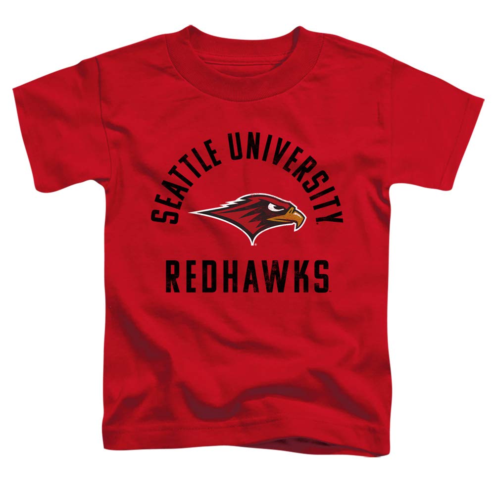 Seattle University Official Redhawks Logo Unisex Toddler T Shirt,Red, 3