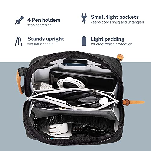 Tech Bag and Electronics Organizer Bag for Travel (Black) - Image 2