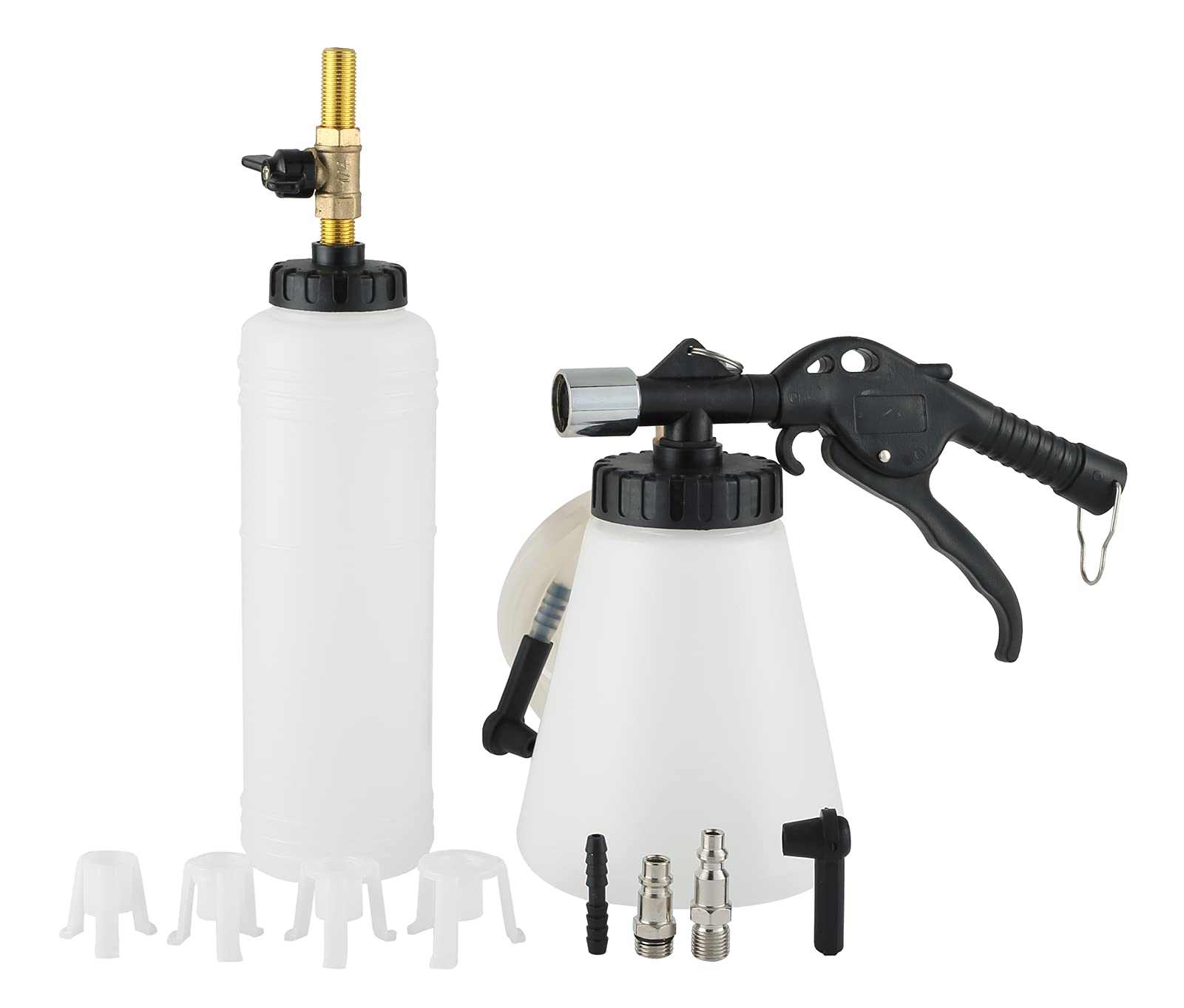ATPEAM Pneumatic Vacuum Brake and Clutch Fluid Bleeder Tool Kit | Car Truck Motorcycle Brake Oil Change Set with Extractor and Refill Bottle Brake Bleeder Pump Brake Fluid Bleeder Kit