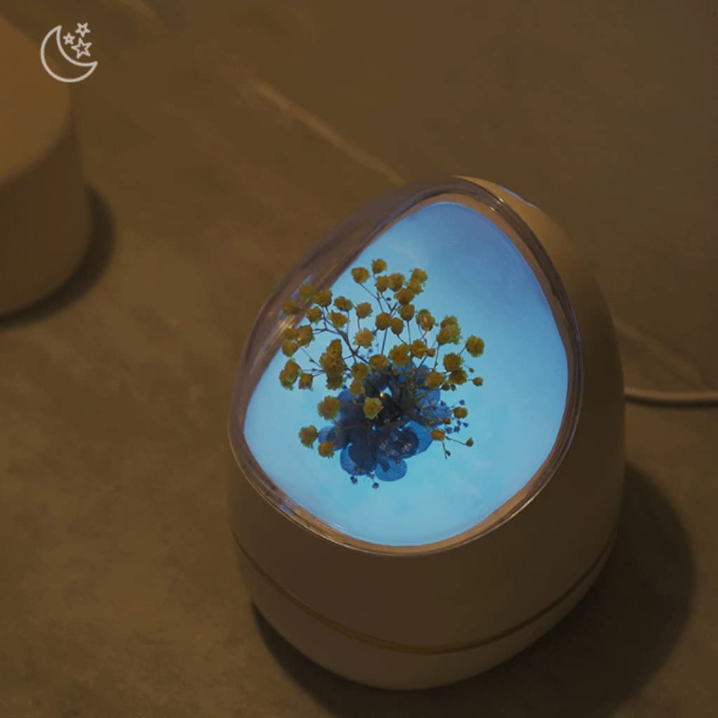 Ulepszony Gedroogde bloemen etherische olie diffuser, USB ultrasone 400 ml aromatherapie diffusers luchtbevochtiger, kan worden getimed, sfeer nachtlampje Zrelaksować się
