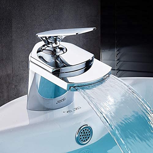 Robinet de lavabo chaud et froid cuivre pur salle de bains trou unique