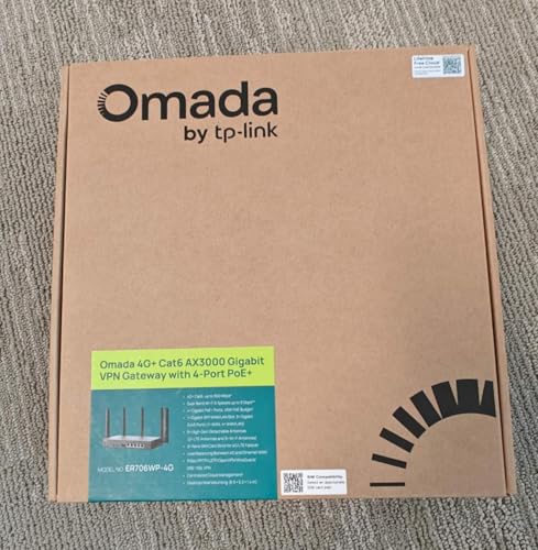 Image of Omada 4G+ Cat6 AX3000 Wi-Fi 6 Gigabit VPN Gateway with 4-Port PoE+(ER706WP-4G)