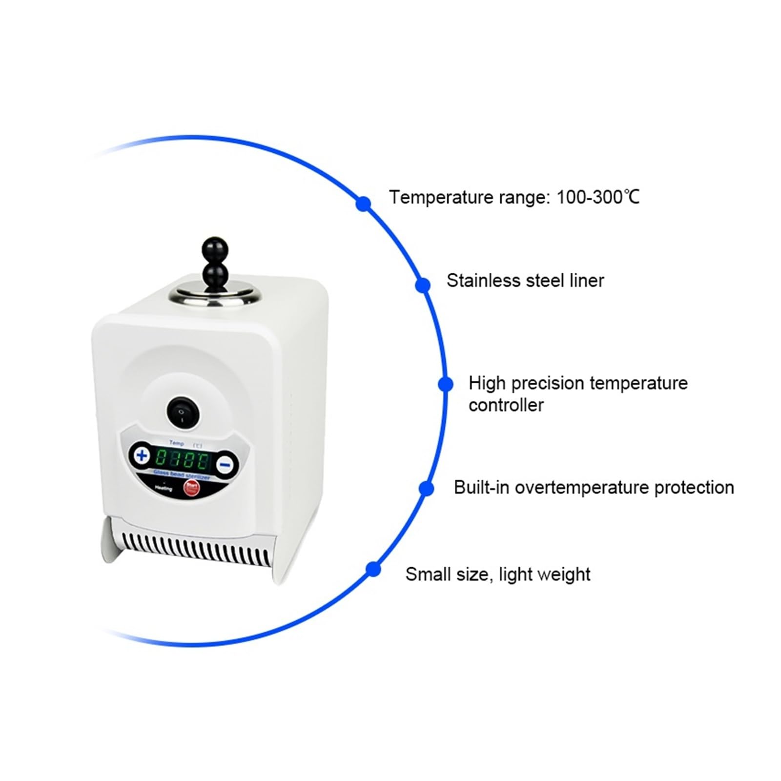 Attrezzatura di sterilizzazione portatile for mini sterilizzatori termostatici HY-300/300D for uso di laboratorio Breve tempo di riscaldamento(HY-300)