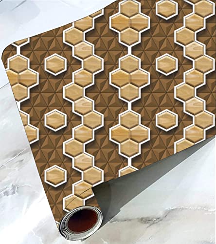 Image of CABANA HOMES Wall Stickers DIY Botanical Wallpaper for Living Room (45 x 125 cm) (6 sq. ft) Decorative Self Adhesive Decals Bedroom Home Decor Office Ceiling, Brown
