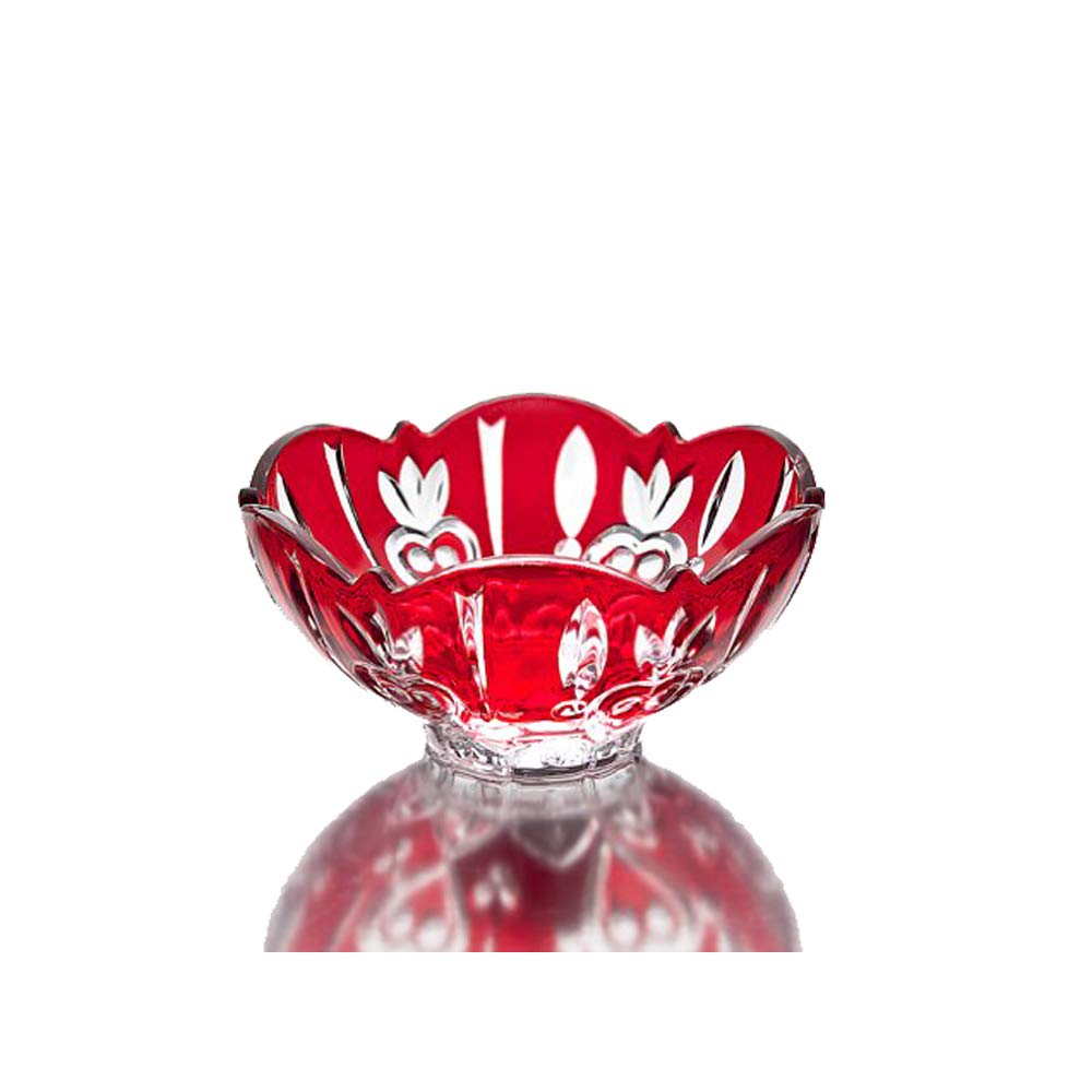 Studio Silversmith Fine red Crystal candy dish