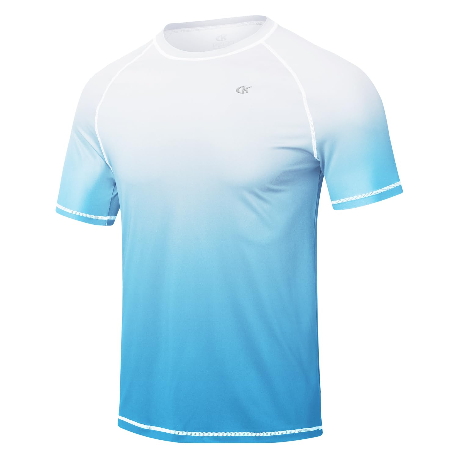 Huayuzh Herren UV Shirt Rashguard T-Shirt Schwimm Shirt Schnelltrocknend Leicht Atmungsaktiv Surfen Angeln Wandern Top