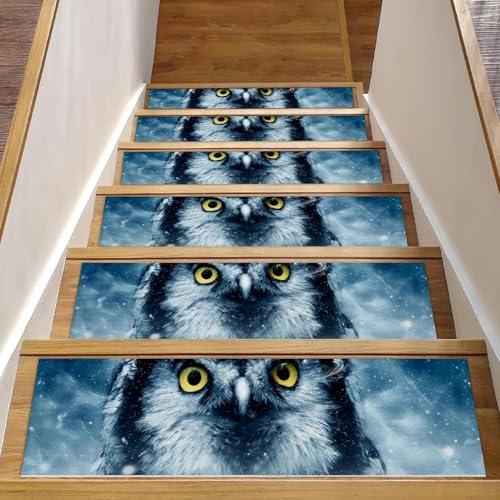 Tapis d'escalier antidérapant en polyester envers TPE lavable 20x76cm - 2