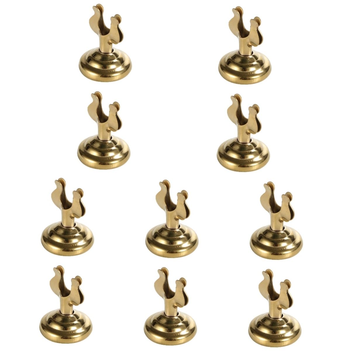 10piezas Soporte De Mesa Inoxidable Forma Titular De y Tarjetas para Decoración De Bodas y Dorado