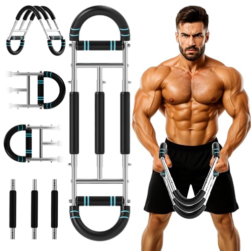 Appareil D'entraînement Twister pour Les Bras avec 3 Ressorts, Appareil de Musculation en Forme de U Réglable pour la Poitrine, Les Bras et Les Cuisses...