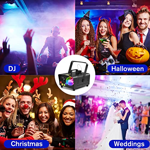 Katomi 800W Fog Machine With Sound Activated Disco Ball, Wireless Remote Control Smoke & Haze Machine With 4 Led Rgb Light For Atmosphere, Theatrical, Halloween, Party, Stage Effects, And Wedding (M) #TOP5