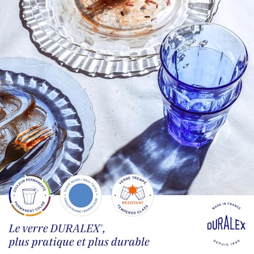 Duralex® Le Picardie® Set mit 18 Gläsern, Marineblau, 25 cl, 31 cl und 36 cl – Wasserglas, Saft, Soda und Cocktail – Hartglas… – Ansicht 3