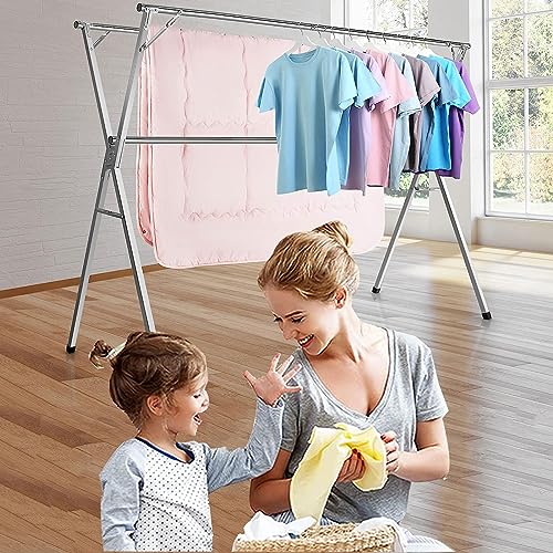 Séchoir à linge d'extérieur 150 cm en acier inoxydable compact - 3