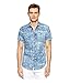 Calvin Klein Jeans Men's Crackle Indigo Print Shirt