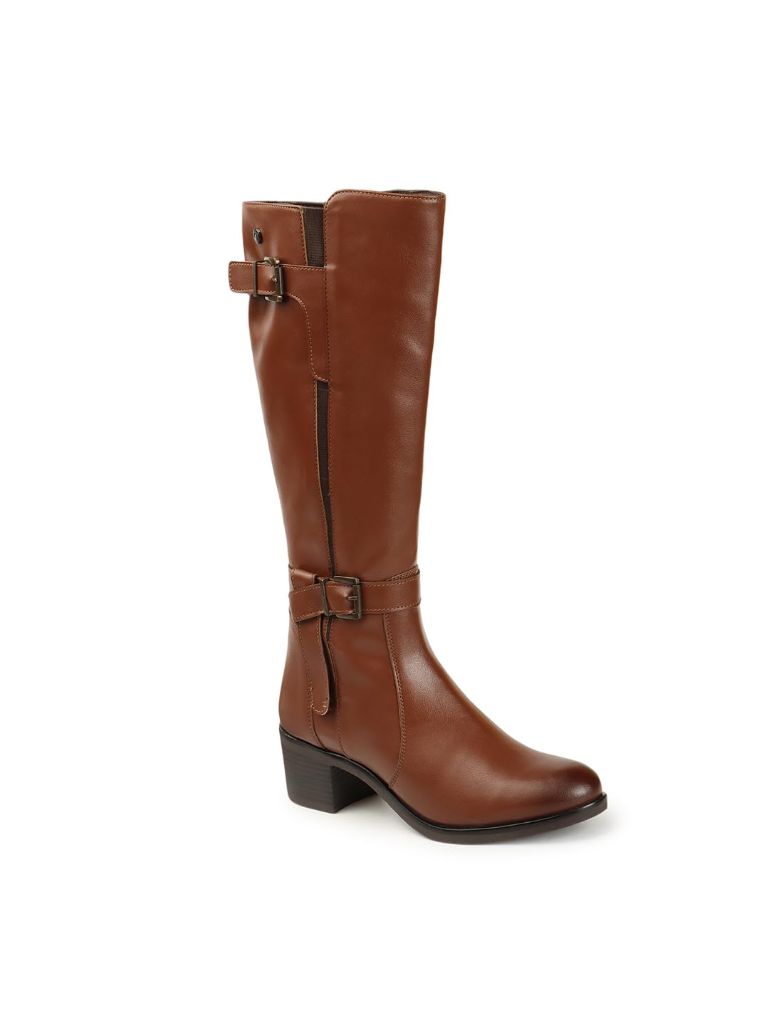 Women's Premium Knee-High Riding Boots with Buckle Detail, Trendy Zipper,Modern Boot-image-19