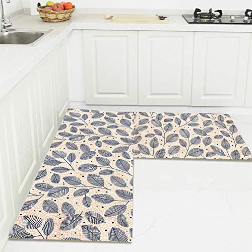 Küchenmatten Low Profile Weiche, rutschfeste, dünne Küchenteppiche, dekorative Plüschteppiche Anti-Ermüdungsmatten-Läufer-Teppich 40 x 160 cm (16 x 63 Zoll) Cover
