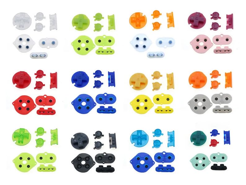 Sonuen Silicone Rubber Conductive Button Pad with A B Power ON Off Buttons for Gameboy Color GBC (A)