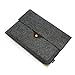 Lavievert Gray Felt Case Bag Sleeve Protector with Authentic Triangle Leather Flap and Copper Metal Corner for Apple 11