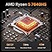 Wo We P8 Ryzen 5 7640HS (>Ultra 9 288V), NO RAM, NO SSD, 1.2lb Barebone Light Mini Gaming PC w/NO OS, Radeon 760M iGPU, Triple 4K Display via HDMI/DP/Type-C, 2.5Gb RJ45 & WiFi 6E (by_wo-we)