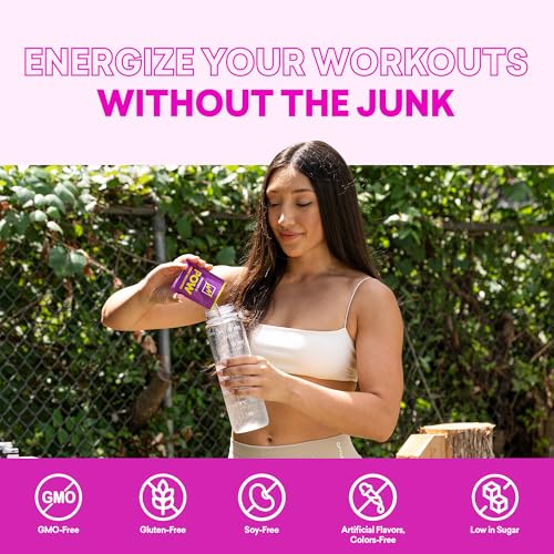 Image of EBOOST POW Natural Pre Workout Powder - 15 Packets, Berry Melon Fizz - Preworkout Energy Booster Gym Supplement Drink Mix for Men and Women - Performance, Joint Mobility Support - Gluten-Free