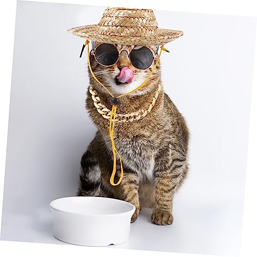 Accesorios para mascotas POPETPOP sombrero y lentes miniatura 4