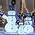 JOIEDOMI 3 Pcs 3D Christmas Collapsible Snowman Yard Light 270 Pre-Lit LED Cool White Lights for Indoor Outdoor Garden Holiday Décor, Xmas Event Decoration, Christmas Eve Night, Blue Scarf