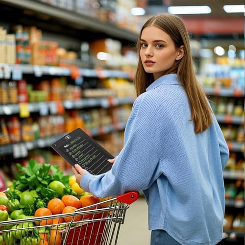 Quadro magnético de calendário para geladeira | Bloco magnético reutilizável para compras de superme