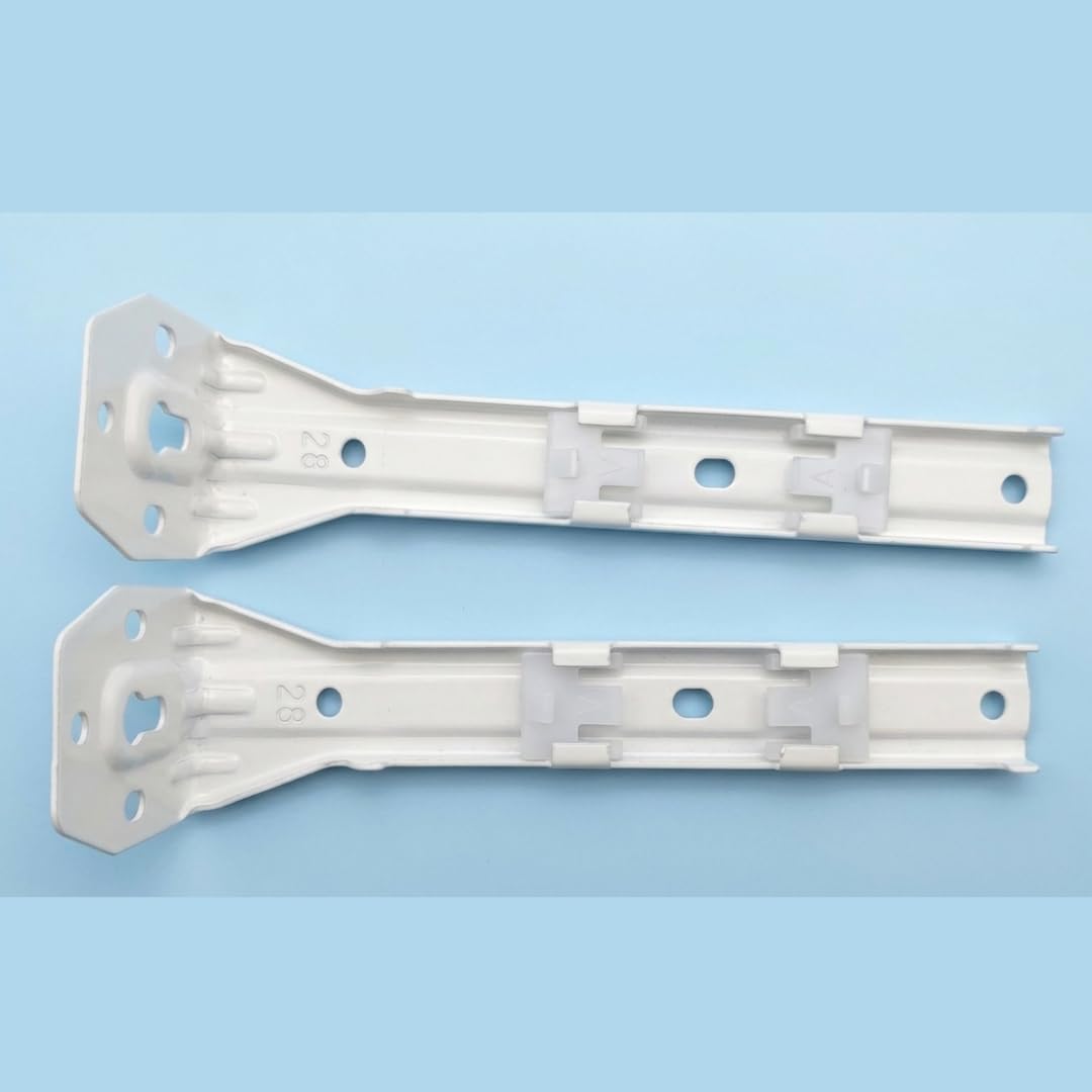 Double Wall Bracket for Jumbo Silent Curtain Track - Durable Powder Coated Metal Holder for Dual Channels, 15kg Load Capacity, Ivory,-image-5