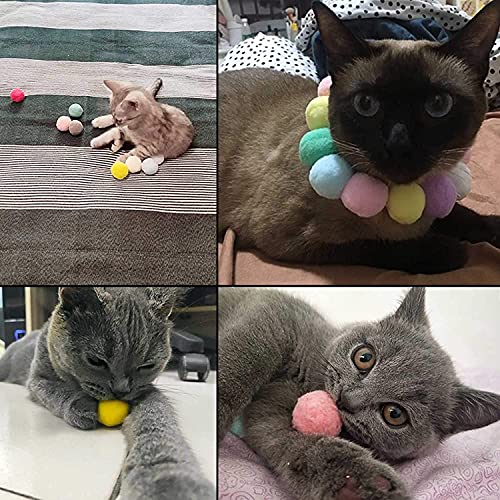 Cat Toy Balls, KEAIDUO 3cm Cat Pompoms Balls, Colorful Kitten Toy, Pet Toy, Plush Scratching Balls, Pet Chew Toys Ball, Toy Interactive for Cat, Pet Supplies for Kittens Dog... - Image 6