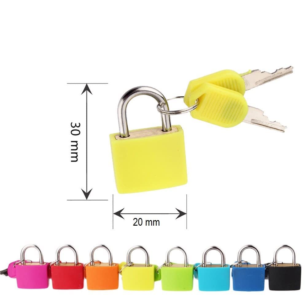 Suitcase Locks with Keys, Metal Padlocks Luggage Padlocks Multicolor Small Padlock Keyed Padlock for School Gym (8) — Amazon image 2