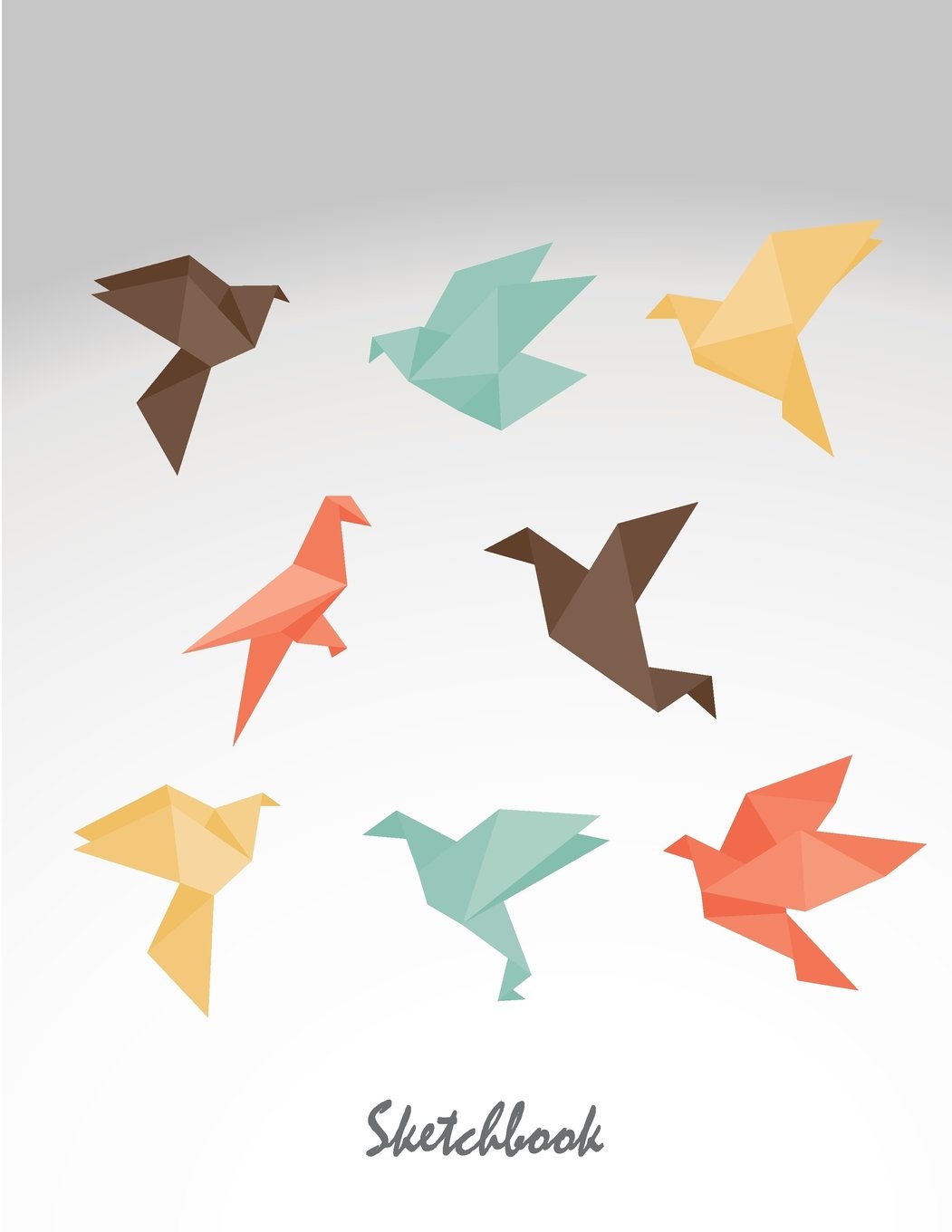 Sketchbook: Origami birds : 110 Pages of 8.5" x 11" Blank Paper for Drawing, Doodling or Sketching (Sketchbooks)